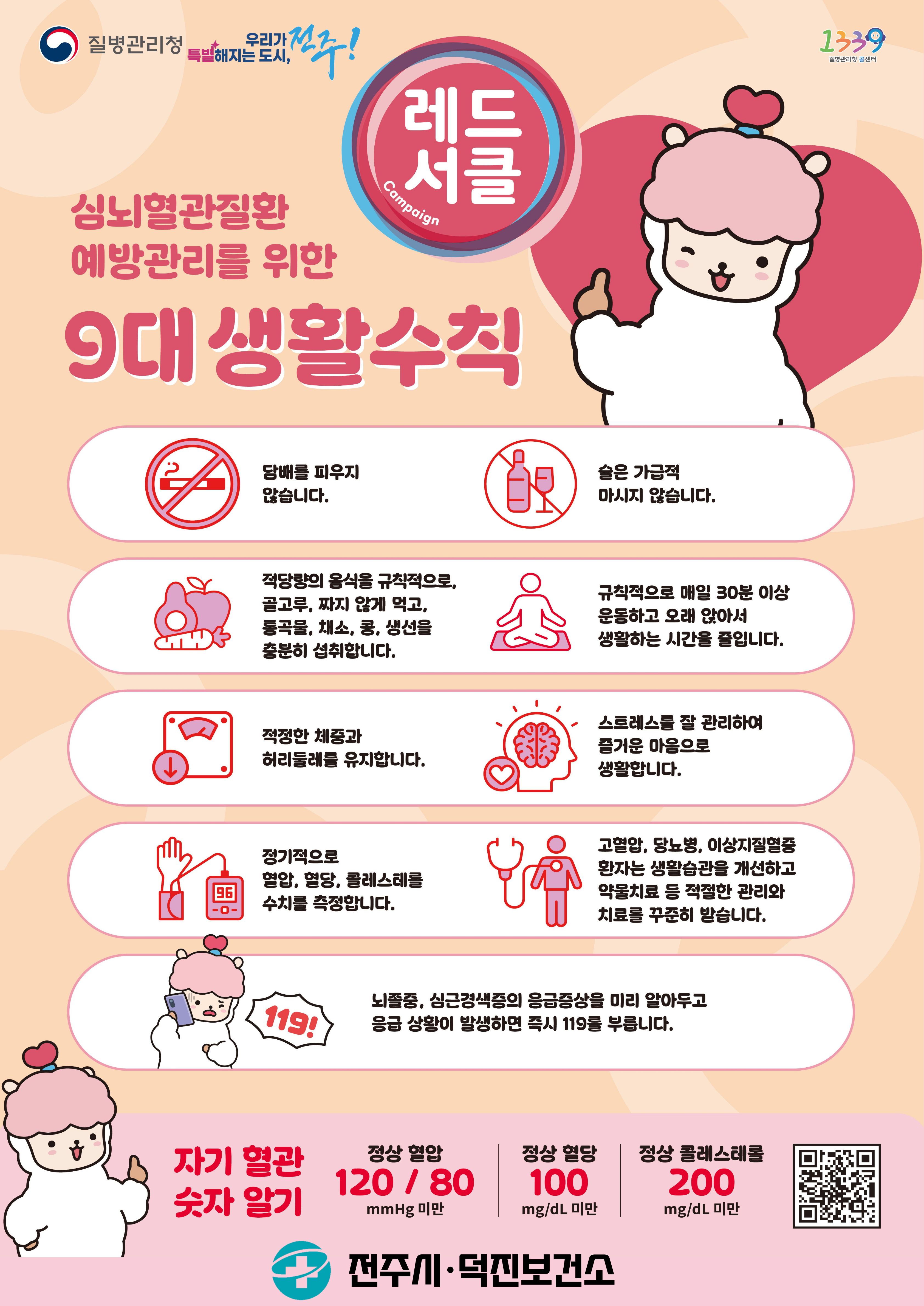 심뇌혈관질환 예방관리주간 홍보(자기혈관 숫자알기-레드서클 캠페인)