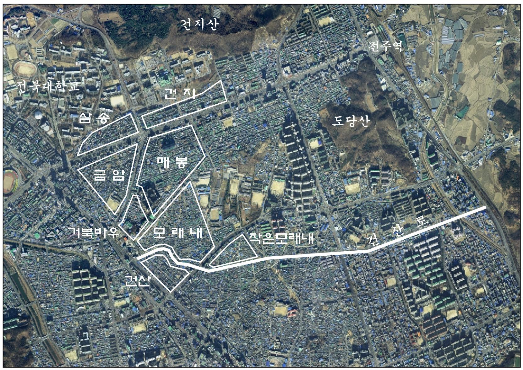 인봉 지역 지도